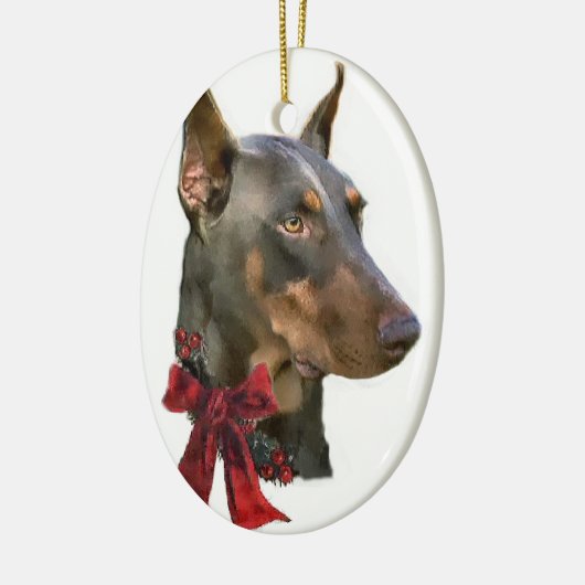 Doberman Pinscher Kerstcadeaus Ornament (Links)