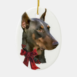 Doberman Pinscher Kerstcadeaus Ornament