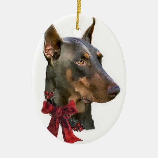 Doberman Pinscher Kerstcadeaus Ornament (Voorkant)
