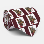 Doberman Pinscher-kerstcadeaus Stropdas (Opgerold)