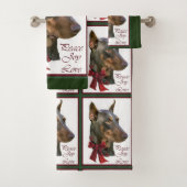 Doberman Pinscher Kerstmis Bad Handdoek (Insitu)