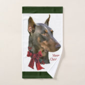 Doberman Pinscher Kerstmis Bad Handdoek (Handdoek)