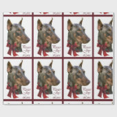Doberman Pinscher Kerstmis Cadeaupapier (Vlak)