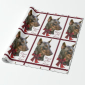Doberman Pinscher Kerstmis Cadeaupapier (Uitgerold)