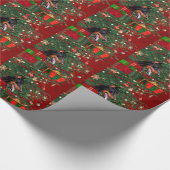 doberman Pinscher Kerstmis Cadeaupapier (Hoek)