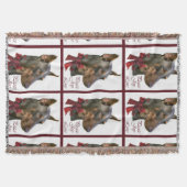 Doberman Pinscher Kerstmis Deken (Voorkant)