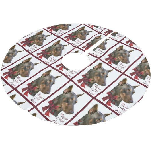 Doberman Pinscher Kerstmis Kerstboom Rok (Gekanteld)
