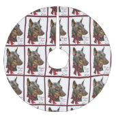 Doberman Pinscher Kerstmis Kerstboom Rok (Voorkant)