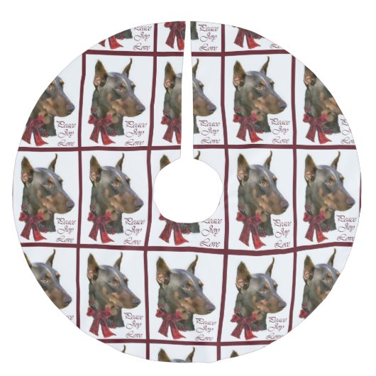 Doberman Pinscher Kerstmis Kerstboom Rok (Voorkant)