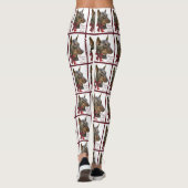 Doberman Pinscher Kerstmis Leggings (Achterkant)