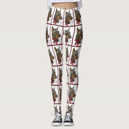 Doberman Pinscher Kerstmis Leggings