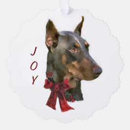 Doberman Pinscher Kerstmis Ornament Kaart