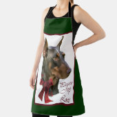 Doberman Pinscher Kerstmis Schort (Insitu)