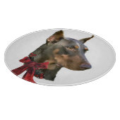 Doberman Pinscher Kerstmis Snijplank (Hoek)