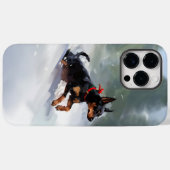 Doberman Pinscher Kerstsneeuw winter Case-Mate iPhone Case (Achterkant (horizontaal))