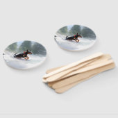 Doberman Pinscher Kerstsneeuw winter Handwaaier (Niet-gemonteerd)