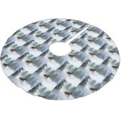 Doberman Pinscher Kerstsneeuw winter Kerstboom Rok (Gekanteld)