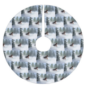 Doberman Pinscher Kerstsneeuw winter Kerstboom Rok