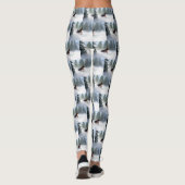 Doberman Pinscher Kerstsneeuw winter Leggings (Achterkant)