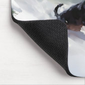 Doberman Pinscher Kerstsneeuw winter Muismat (Hoek)