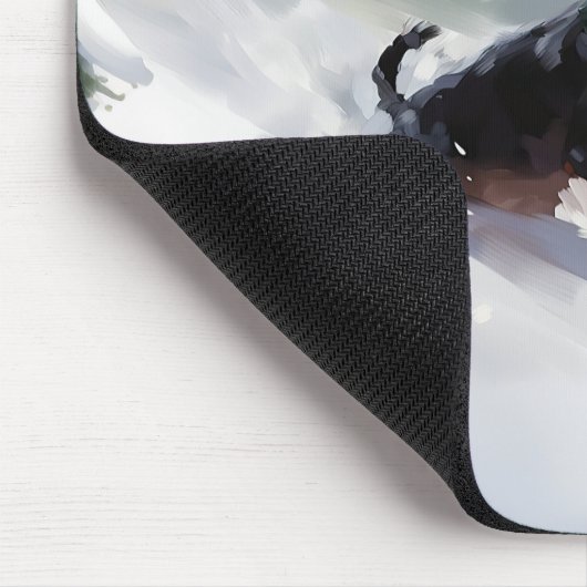 Doberman Pinscher Kerstsneeuw winter Muismat (Hoek)