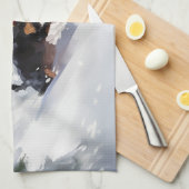 Doberman Pinscher Kerstsneeuw winter Theedoek (Quarter Fold)