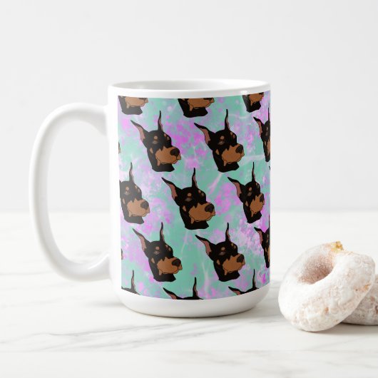 Doberman Pinscher Koffiemok (Met donut)