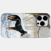 Doberman Pinscher liet het sneeuwen Kerstmis Case-Mate iPhone Case (Achterkant (horizontaal))