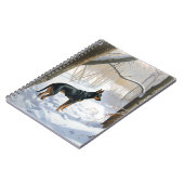 Doberman Pinscher liet het sneeuwen Kerstmis Notitieboek (Linkerzijde)