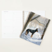 Doberman Pinscher liet het sneeuwen Kerstmis Planner (Display)