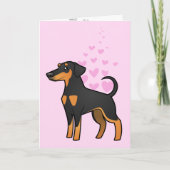 Doberman Pinscher Love Kaart (Voorkant)