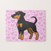Doberman Pinscher Love Legpuzzel (Horizontaal)