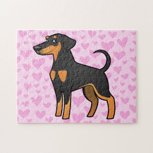 Doberman Pinscher Love Legpuzzel (Horizontaal)