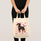 Doberman Pinscher Love Tote Bag (Voorkant (product))