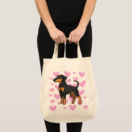 Doberman Pinscher Love Tote Bag (Voorkant (product))
