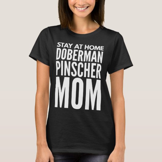 Doberman Pinscher Mam Fited Scoop T-shirt (Voorkant)