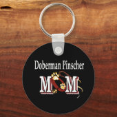 Doberman Pinscher Mam Gifts Sleutelhanger (Voorkant)