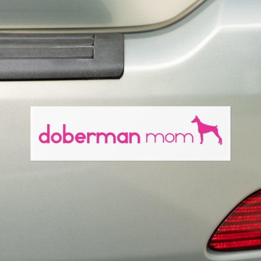 Doberman Pinscher Mama Bumpersticker (Op auto)