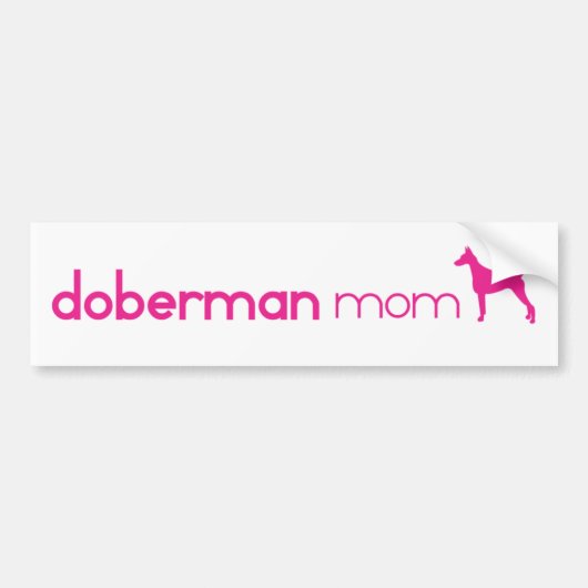 Doberman Pinscher Mama Bumpersticker (Voorkant)