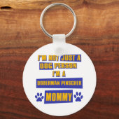 Doberman Pinscher mama Sleutelhanger (Voorkant)