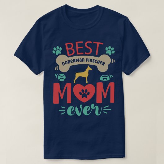 Doberman Pinscher Mama T-shirt (Design voorkant)