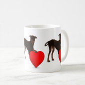 Doberman Pinscher met hart Koffiemok (Voorkant rechts)