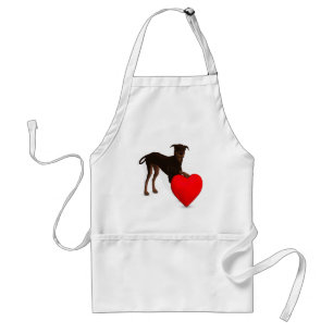 Doberman Pinscher met hart Standaard Schort