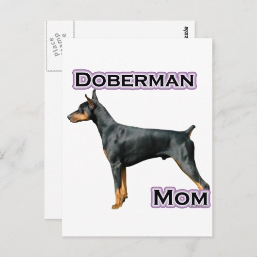 Doberman Pinscher Moeder 4 Briefkaart (Voorkant / Achterkant)
