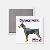 Doberman Pinscher Moeder 4 - Magneet (Voorkant / Achterkant)