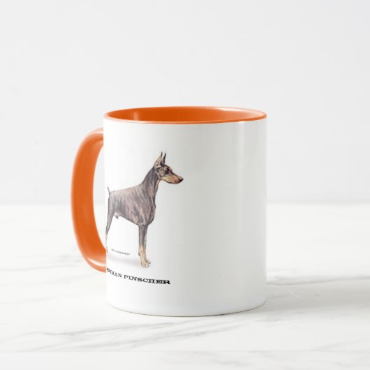 Doberman Pinscher Mok (Voorkant links)