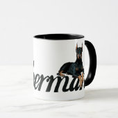Doberman Pinscher Mok (Voorkant rechts)