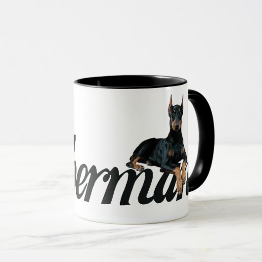 Doberman Pinscher Mok (Voorkant rechts)
