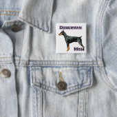 Doberman Pinscher Mom 4 - Button (In situ)
