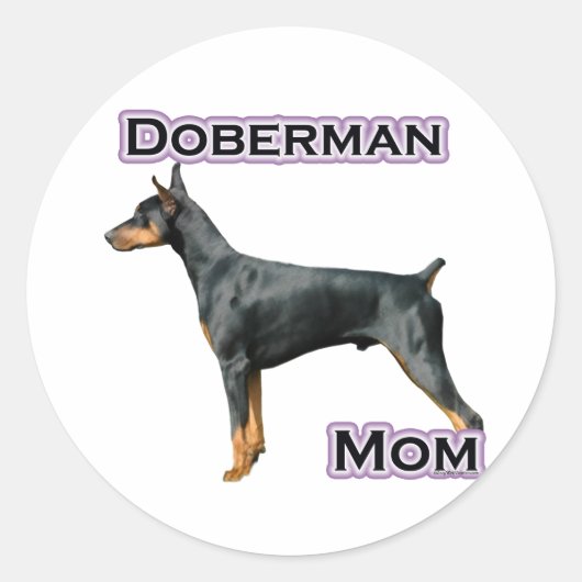 Doberman Pinscher Mom 4 - Sticker (Voorkant)